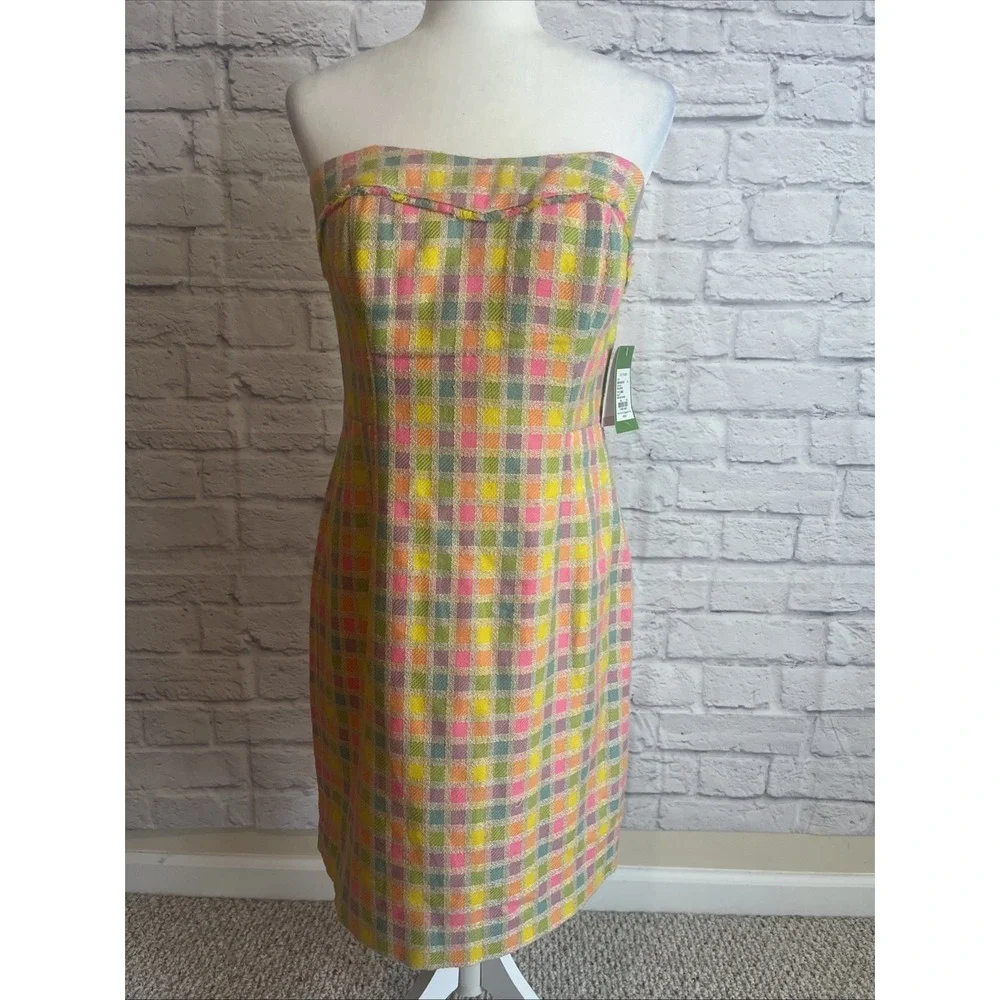 Lilly Pulitzer NWT Coquette Preppy Strapless BiBi Boucle Tweed Party Dress 10 - Picture 3 of 14